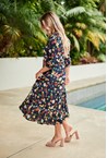 PRISM LACE DRESS - navy multi